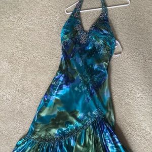 Prom Dress- blue/green